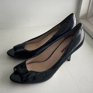 Prada Black Patent Leather Heels - Size 37.5